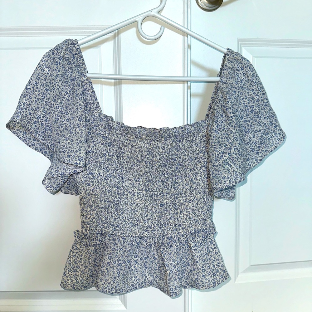ASTR Floral Peplum Top
